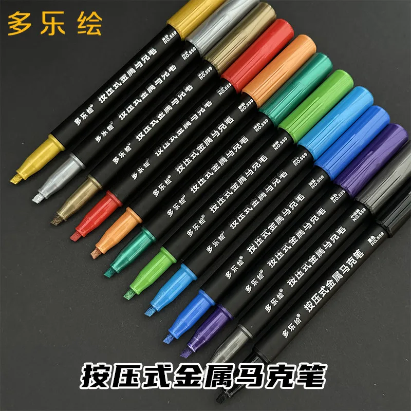 

Маркер для росписи моделей Doloha Metallic: специальный, для моделей, с твердым наконечником, на водной основе, для восстановления цвета, арт-инструмент