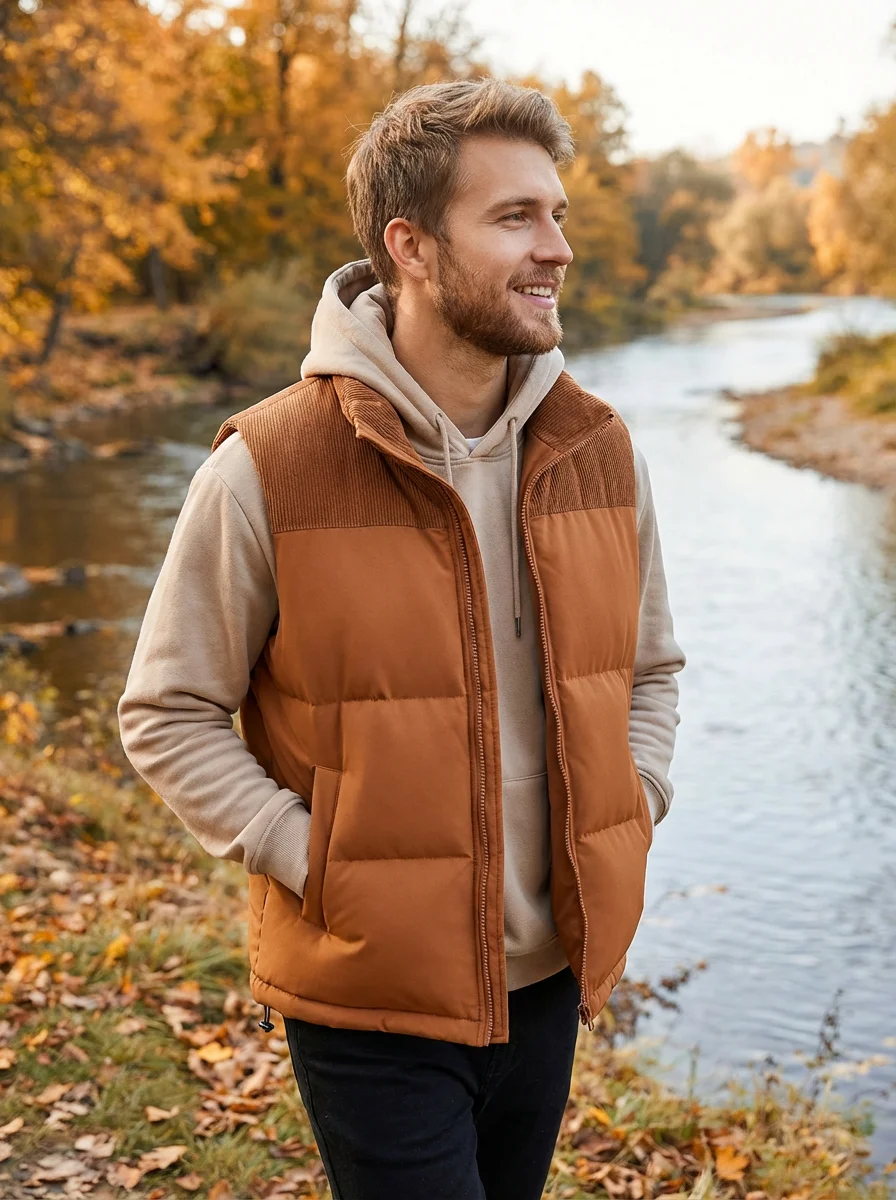 

Новое поступление 5XL, мужской тяжелый жилет с цветными блоками, зимний жилет большого размера с вельветовым воротником для улицы для мужчин