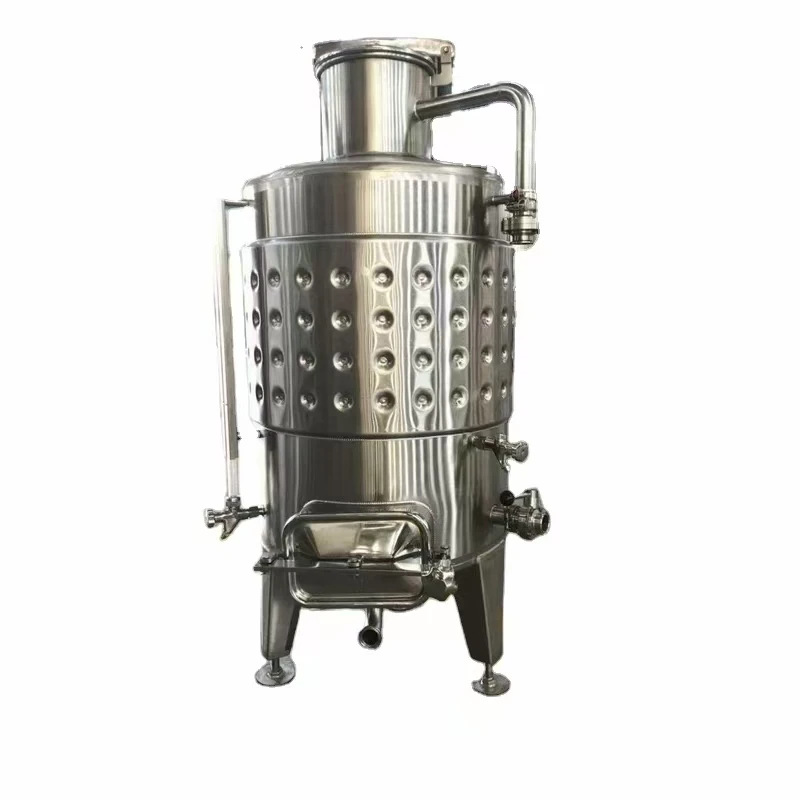 

2025Professional 100L Stainless Steel Fruit Wine Fermenter with Cooling Jacket for Home Brewing and Micro Winery