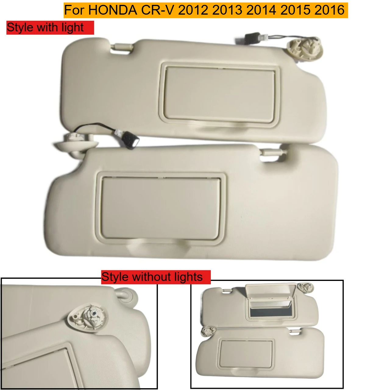 

For HONDA CR-V 2012 2013 2014 2015 2016 Car Left and Right Sunshade with Light Sunshade Auto Parts Replacement