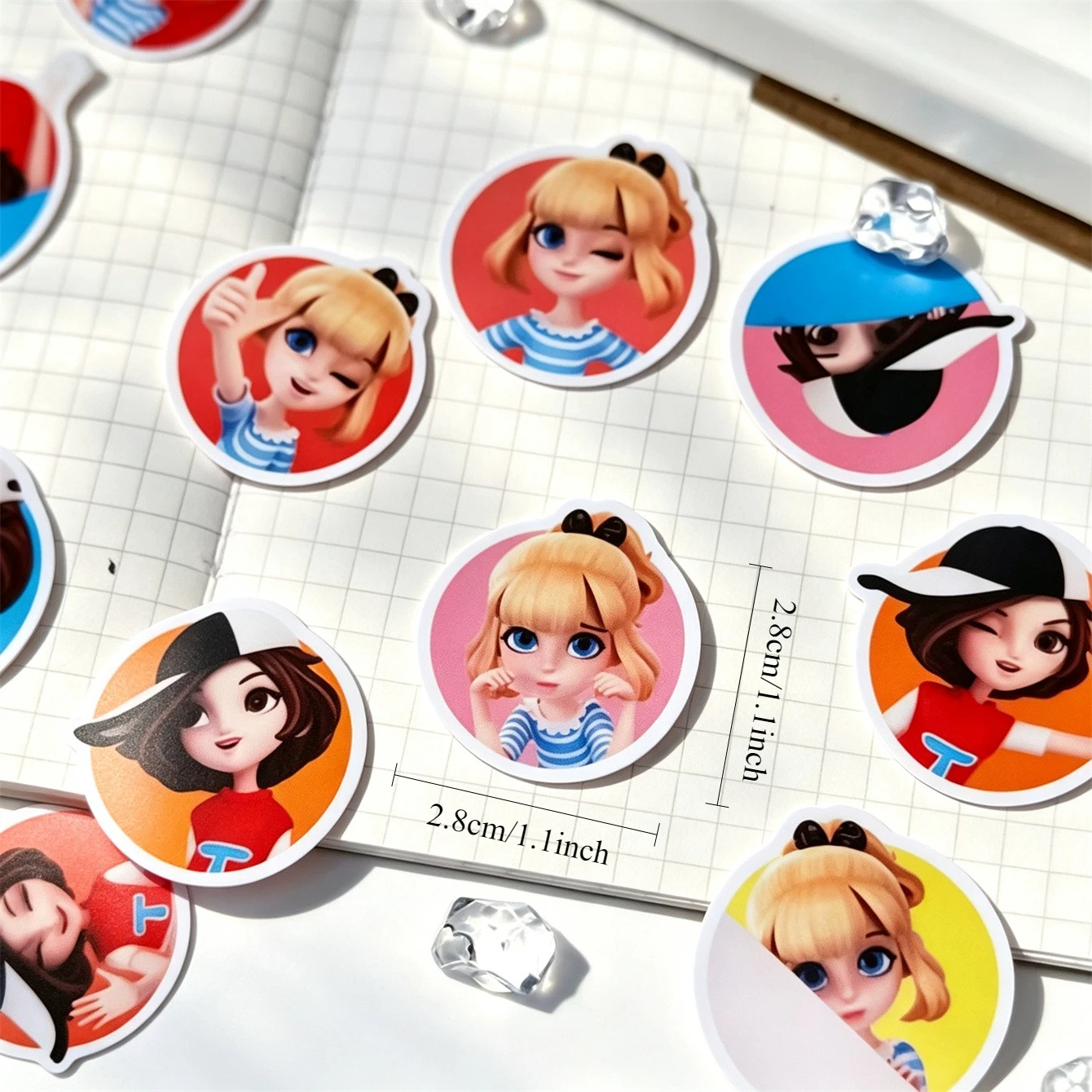 40pcs Cute girls Stickers Creative Kawaii Self-made Scrapbooking Stickers /DIY Craft Photo Albums Notebook Suitcase stationery