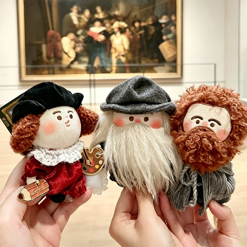 Original China Art Museum Renaissance Trinity Plush Pendant Gown Style Raphael Mini Deity Decorative Pendant Toy Art Lover Gift
