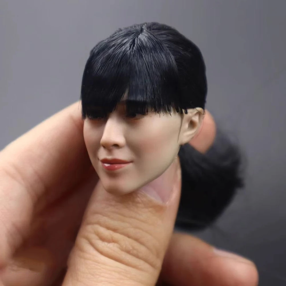 Zu Verkaufen 1/6 Schönheit Weibliche Asien Orient Mädchen Lächeln Version Kopf Skulptur Carving Für 12 "Action-figuren DIY Sammeln