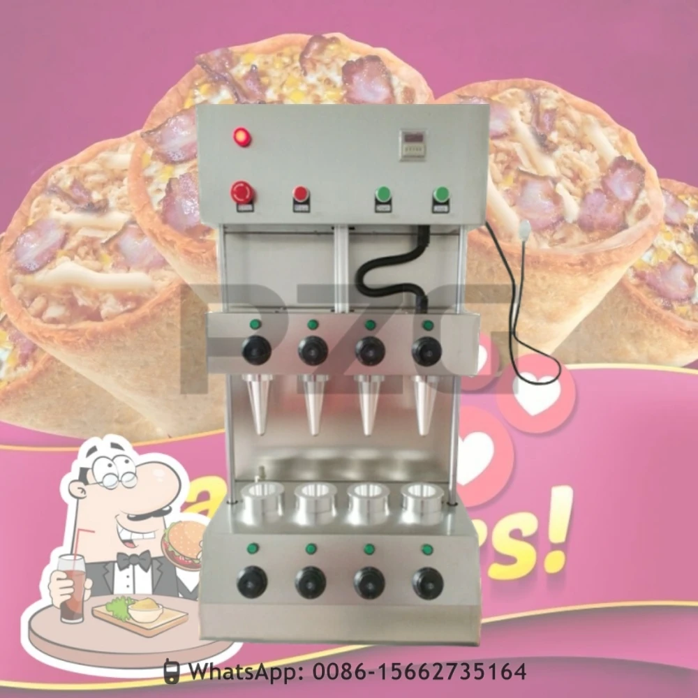 

4 Moulds Commercial Pizza Cone Machine Pizza Cone Maker Cone Machine Pizza Moulding Machine