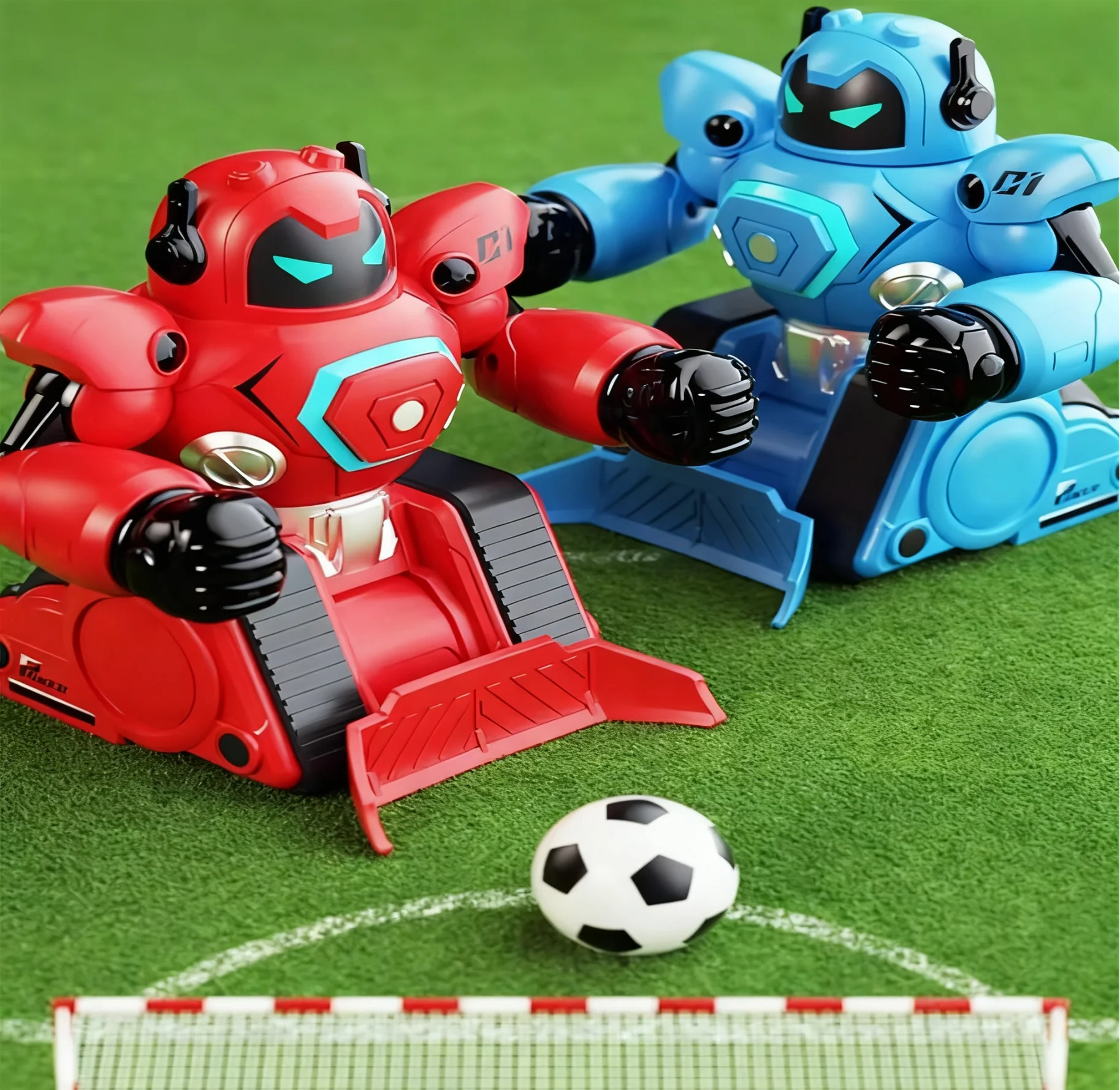 JJRC RC Robot Boxe Calcio Robot telecomandato Robot da calcio a doppia battaglia Gioco interattivo genitore-figlio Regali di Natale
