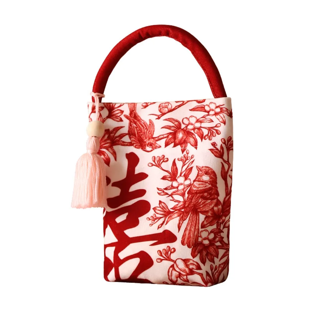 

Flower Festive Sugar Bag Korean Style Butterfly Orchid Flower Pendant Wrist Hand Bag Storage Bag Jewelry Packing Bag