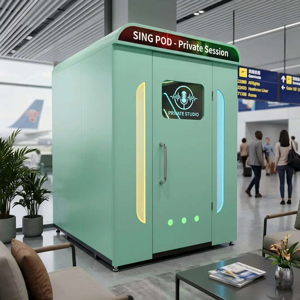 FOODLINE Smart Self Service Karaoke Room Anti-noise Karaoke Cabin Custom Color For Station And Tourist Attractions