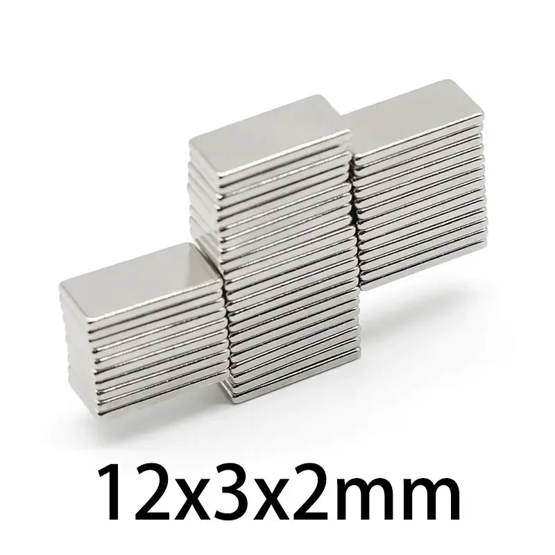 12x3x2mm Strong Block Magnets Quadrate Rare Earth Magnet Sheet 12x3x2mm For Home Refrigerator,Office,DIY 12*3*2