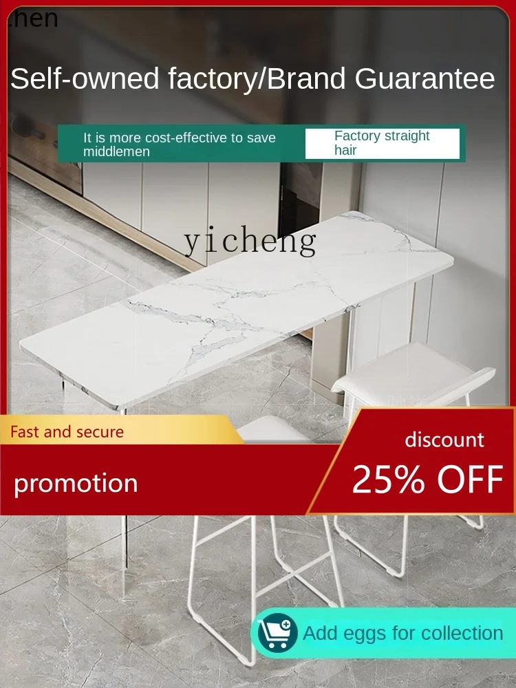 YFY  Suspension Transparent Acrylic Stone Plate Bar Counter Balcony Window Narrow Desk