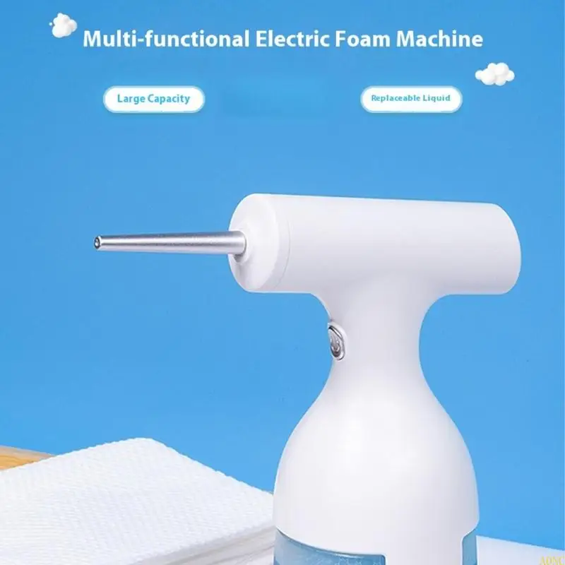 A0NC 1200mAh Dispenser โฟมของเหลวไฟฟ้าอัตโนมัติแชมพูโฟมแบบต่อเนื่องน้ำยาล้างหน้าห้องน้ำฟองน้ำ