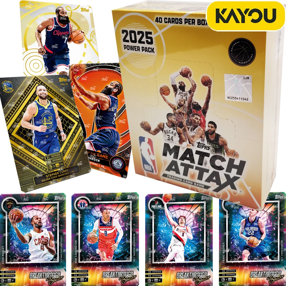 

Kayou Genuine NBA Star MATCH ATTAX Cards Basketball Excellent Player of The Game Battle Collection Cards Kids Holiday Toys Gifts