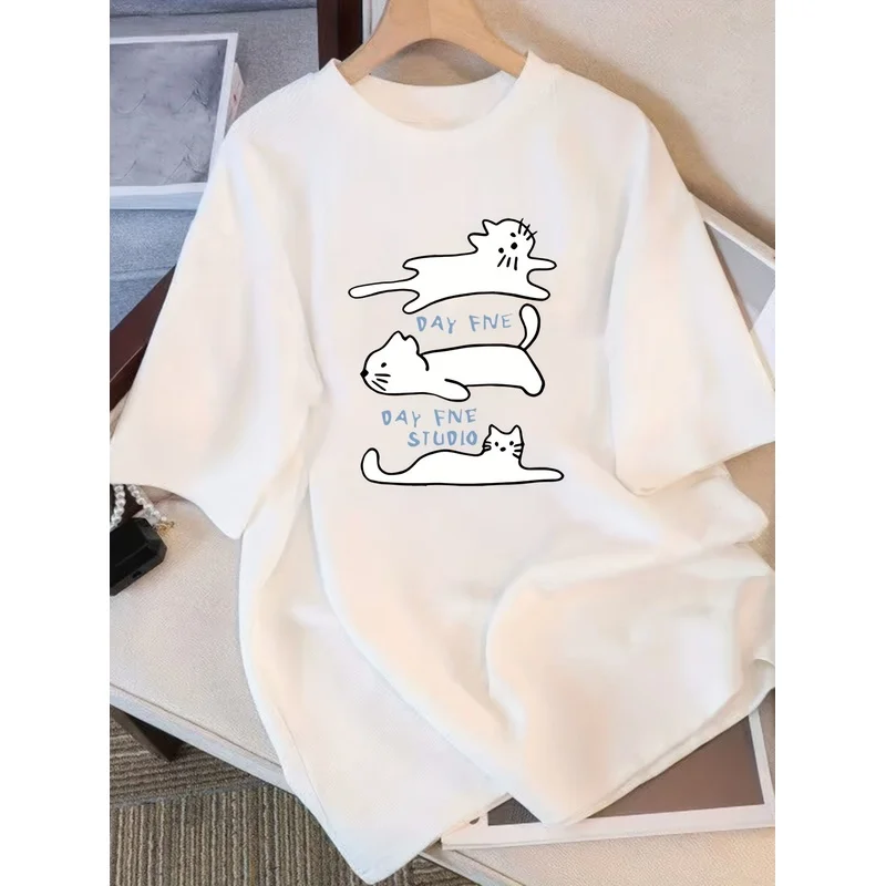 2026New style, loose-fitting, round-neck, versatile women's clothing, comfortable and casual, suitable for young women T-shirt
