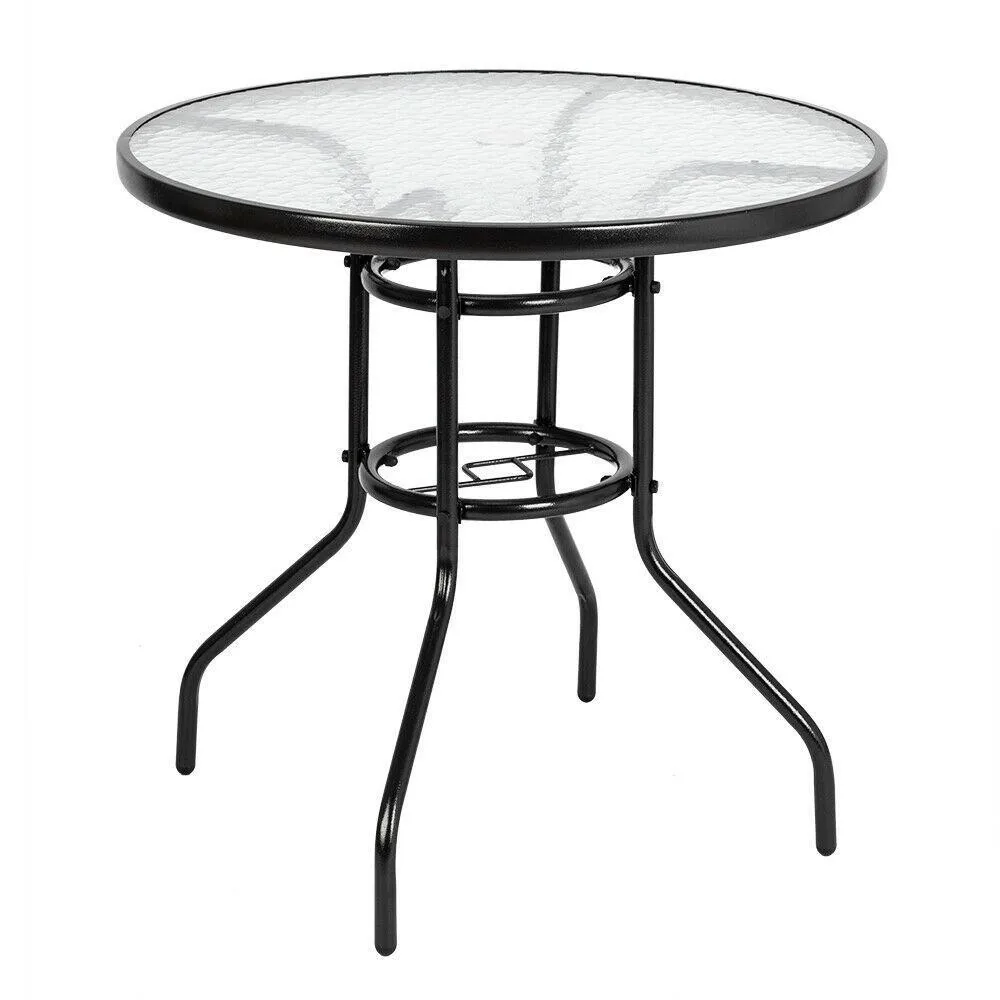 

32" Round Outdoor Dining Table Outdoor Dining Table Round Glasses Patio Garden