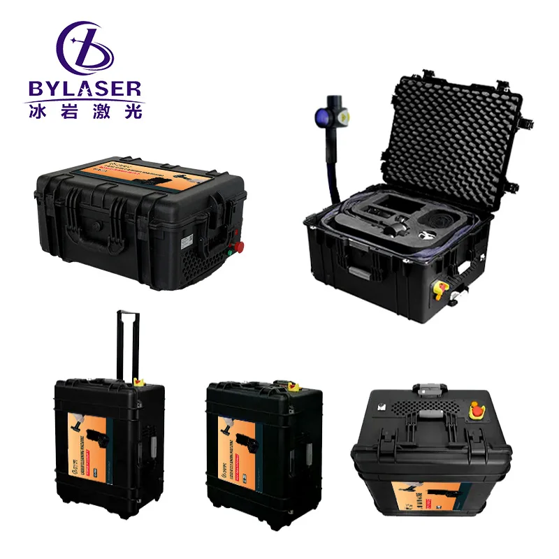 Rust Paint Oil Coat Removal 200w 300w 500w Fiber Pulse Laser Cleaning Machine Stains Stripper Cleaner For Metal Wood Stone Wall