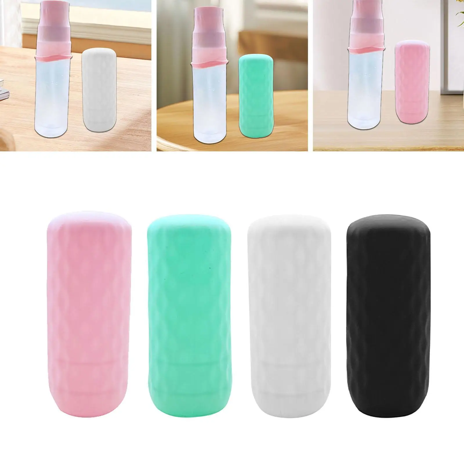 Silicone Bottle Cover Boat Ship Essentials Reusable for Shampoo Conditioner Wash Body Bottles Elastic Sleeve for Leak Proofing