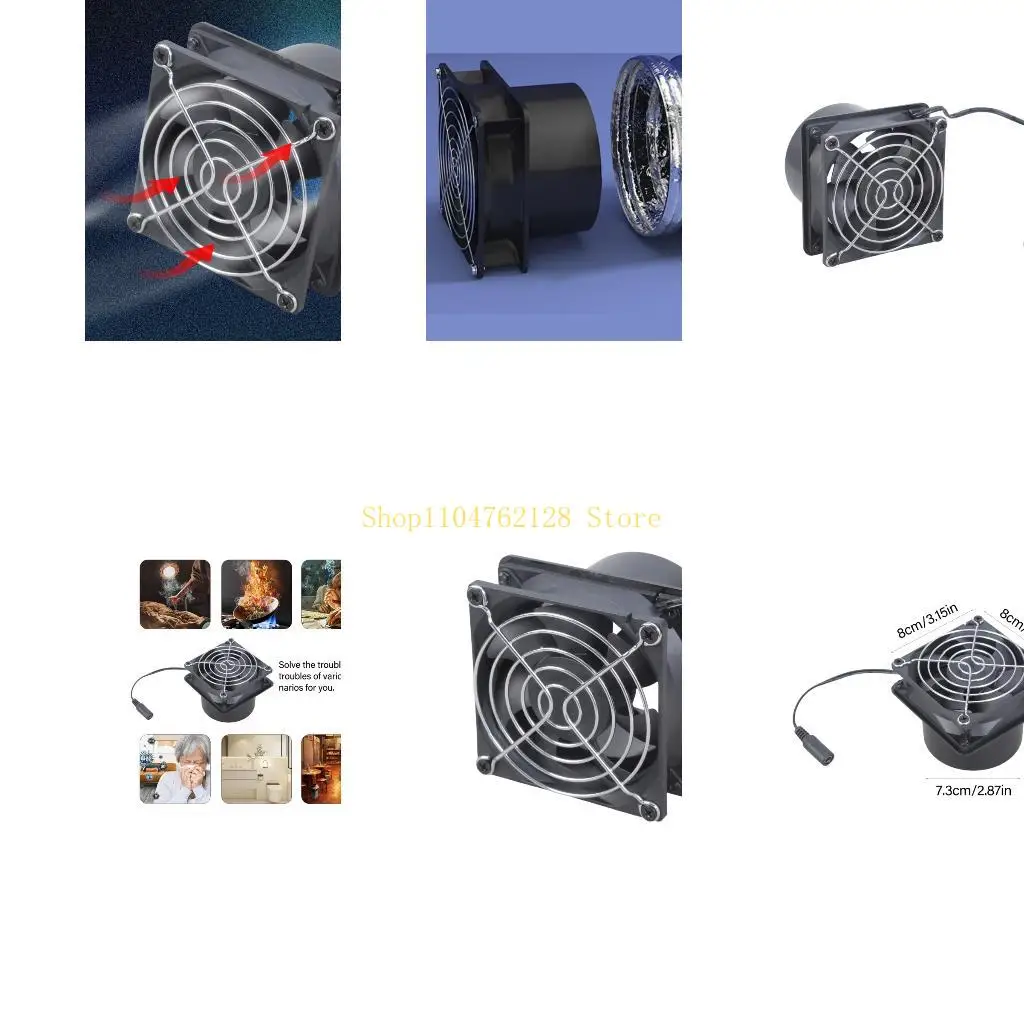 

4500RPM 8cm Duct Fan 12V Motor 55CFM For 3D Printer Enclosure Ventilation best sale