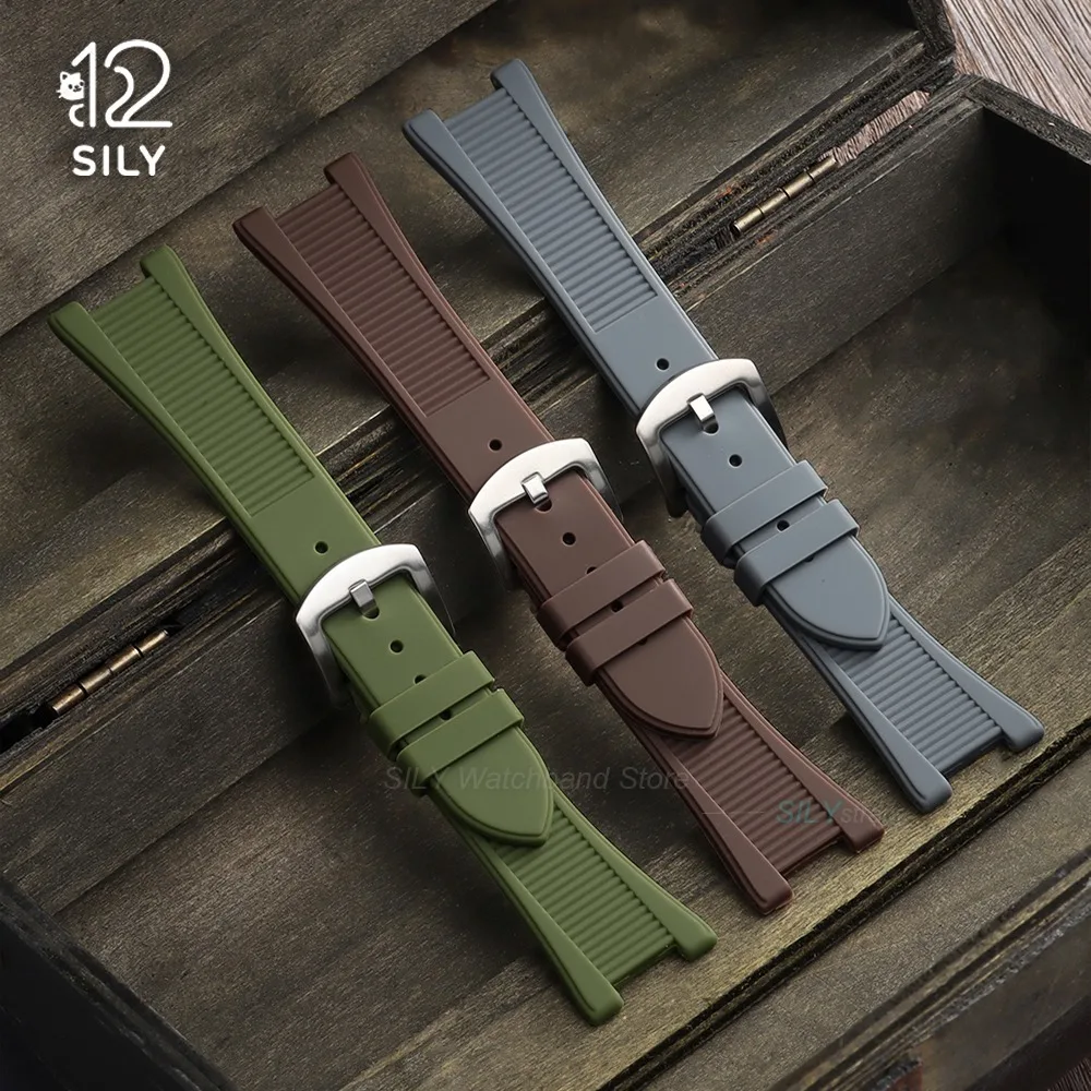  25mm*13mm Silicone Watch Strap Watch Bands for Patek Philippe for Nautilus 5711/5712/5726/5980 Pin Buckle Replacement Bracelet