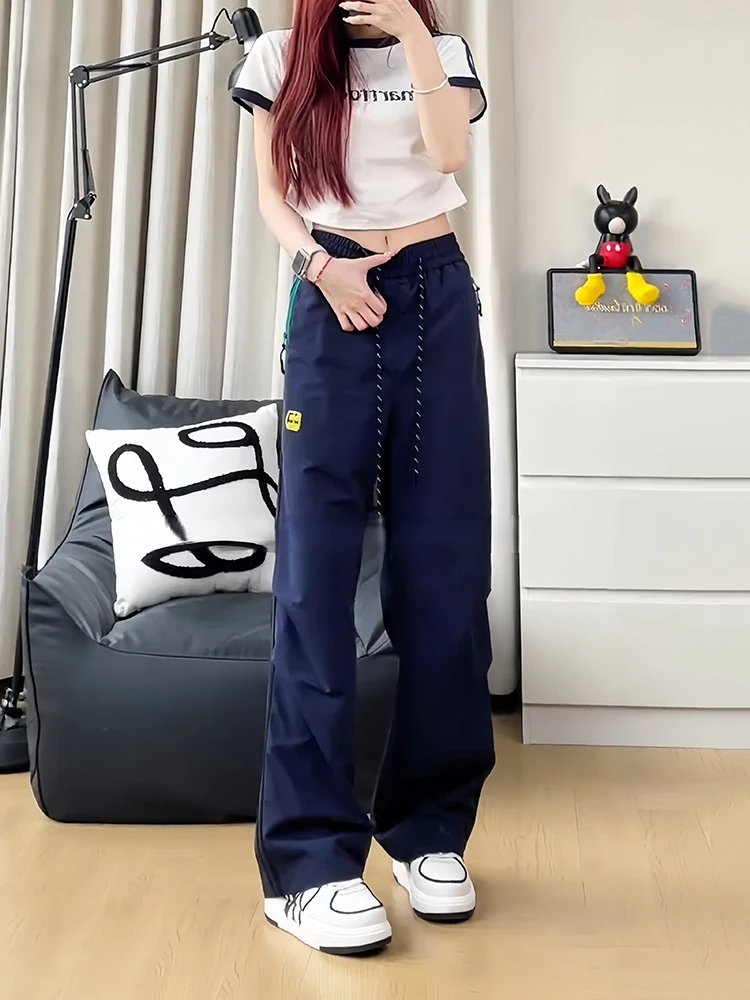 

Легкие американские брюки десантника для мужчин и женщин, летние синие брюки на молнии для верховой езды, рабочая одежда, повседневные брюки