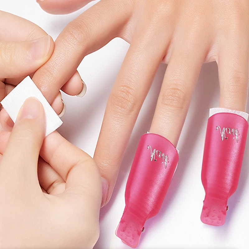 10 bolsas de clips removedores de gel UV para uñas, accesorios de manicura 2