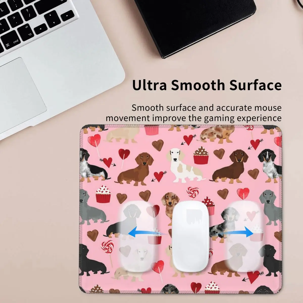 

Коврик для мыши с таксой и собакой, компьютерная клавиатура, коврик для мыши, игровой ПК, ноутбук, настольный коврик, офисные аксессуары, настольные коврики