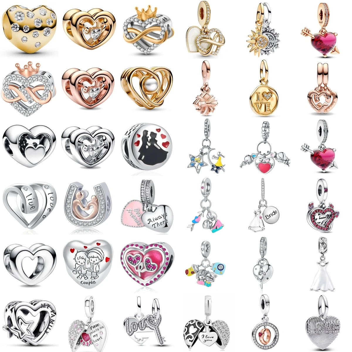 Valentine's Day Charm An Arrow Pierces The Heart Pendant Forever Love Bead Fit Original Bracelet DIY Accessories Jewelry Gift