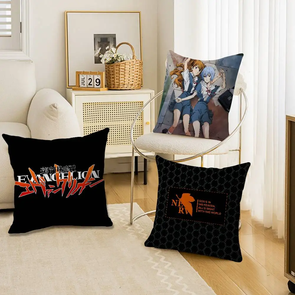 N-Neon G-Genesis E-Evangelion Anime Personalized Pillow Cover Kids Bedroom Wild Party Decor Pillowcase kid Birthday shower Gift