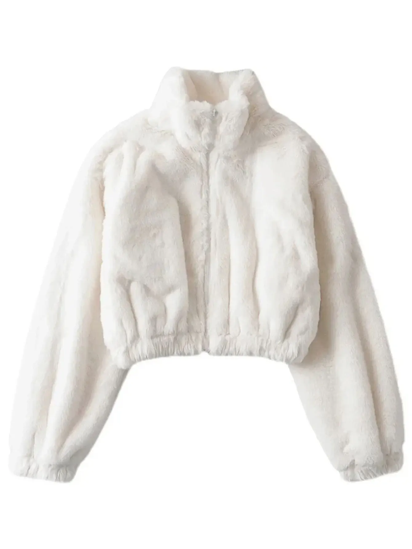 سترة نسائية كاجوال ذات لون سادة وياقة مدورة وقصة ضيقة وأكمام طويلة للخريف ملابس يومية ملابس خارجية عصرية