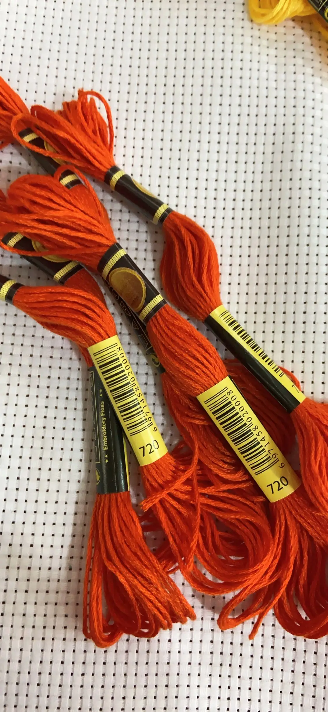 10PCS/LOL Set Cross Stitch Thread Embroidery Floss For Beginners DIY 8M Skein No Repeat Rainbow DMC CODE 720