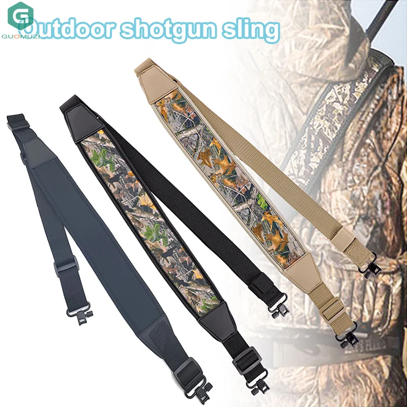 2-Point Harness With Swivels Shoulder Pads Shoulder Strap Length Nylon Adjustable Shoulder Straps For Outdoors Hunting Shooting