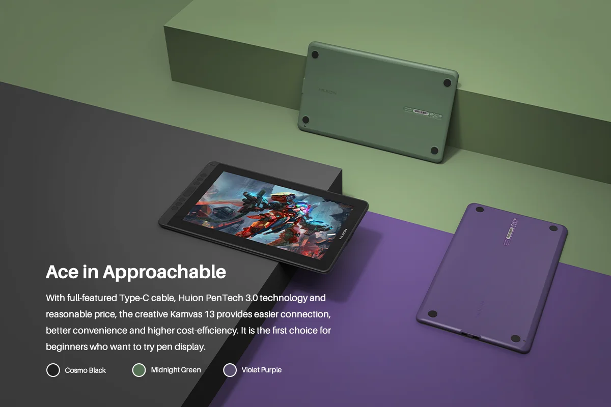 13 Lifelike Drawing Experience 13.3 Inch 120% SRGB Gamut Pen Touchscreen