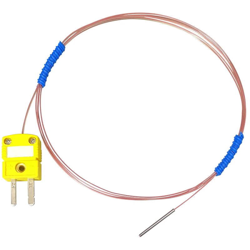 

Термопара K-типа с ультратонким зондом, водонепроницаемая и маслостойкая, датчик температуры, термопара T-типа, J-типа, малогабаритный термодатчик-вилка