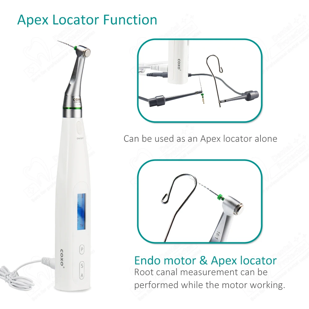 Coxo c-smart mini ap dental sem fio endo motor com localizador apical embutido sem fio equipamento de canal radicular instrumento odontológico