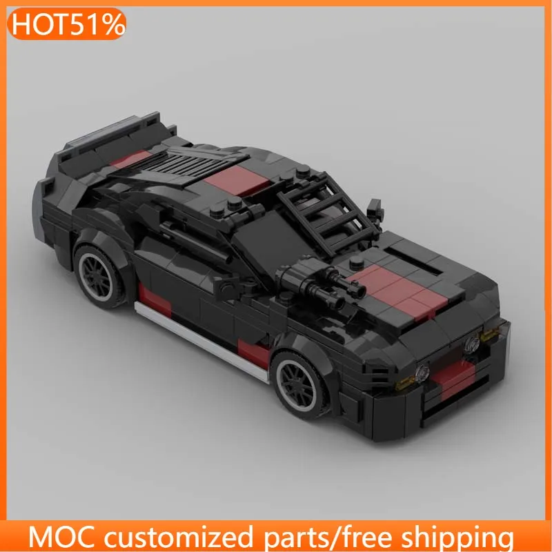 

443 PCS Customize Black Armored Sports Car MOC Customize Modular Building Block Creative Design Kids DIY Boys Toy Birthday Gift