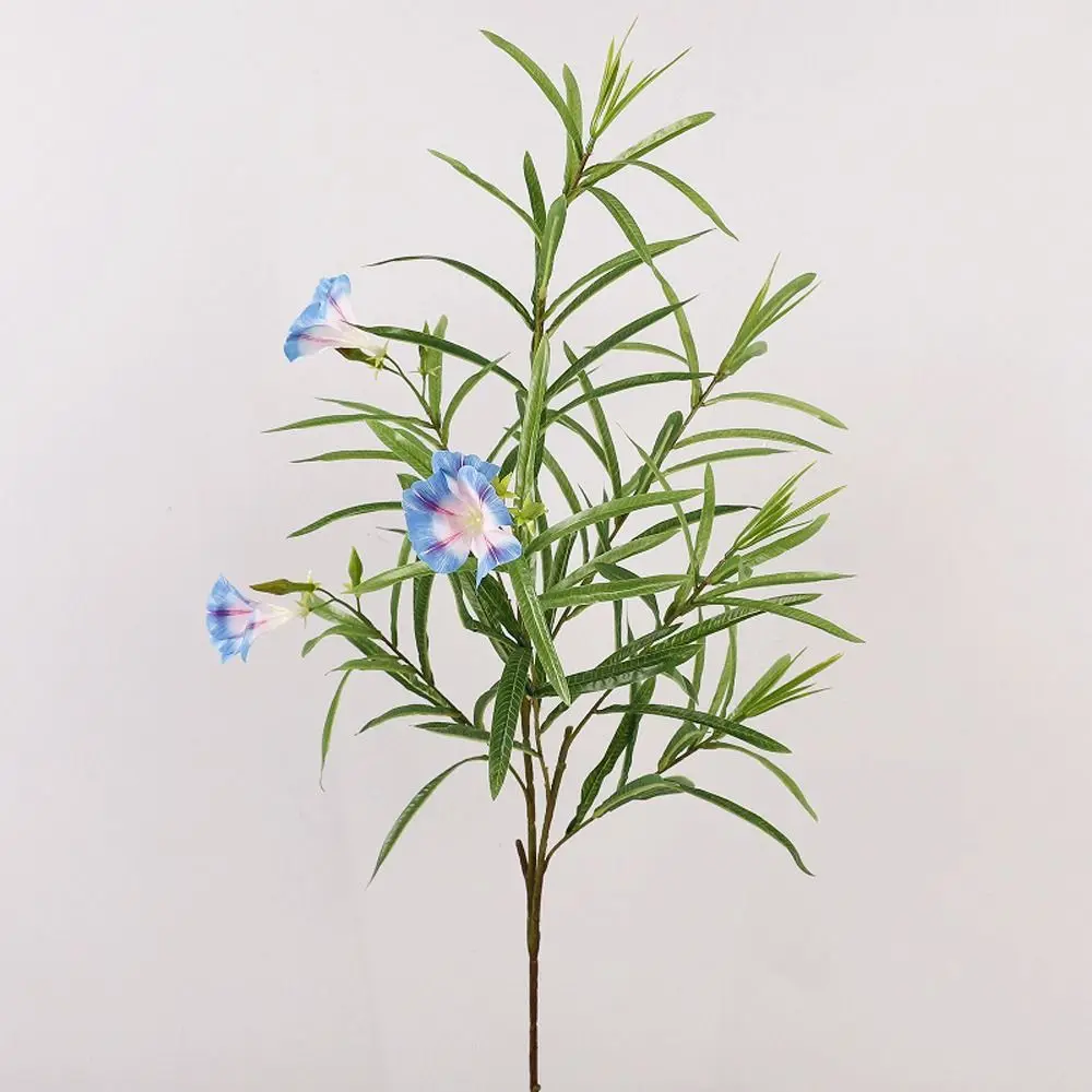 100cm Artificial Morning Glory Branches Beautiful Elegant Simulation Oleander Flowers Handmade Real Touch Fake Flower