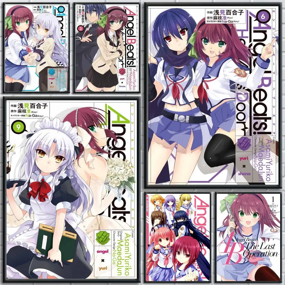 Anime A-Angel Beats Poster Canvas Wall Art Prints for Bedroom Living Room Office Interior Hanging Display Gift