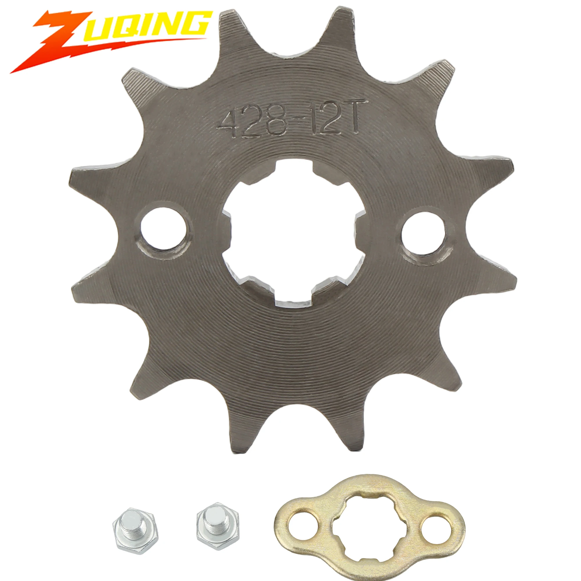 

428 12T 13T 14T 15T 16T 17T 17mm Motorcycle Front Engine Sprocket With Retainer Plate Locker For ATV Pit Dirt Bike Motocross