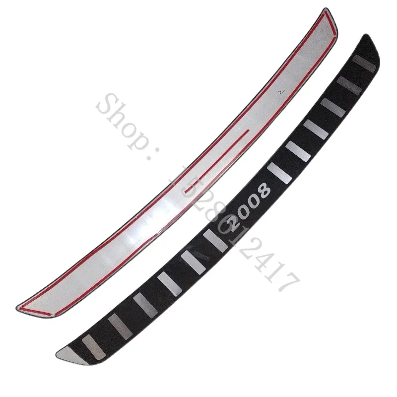 For Peugeot 2008 2014 2015 2016~2019 Rear Door Bumper Protector sill plate Protector Sill Rear boot guard Trim car Accessories