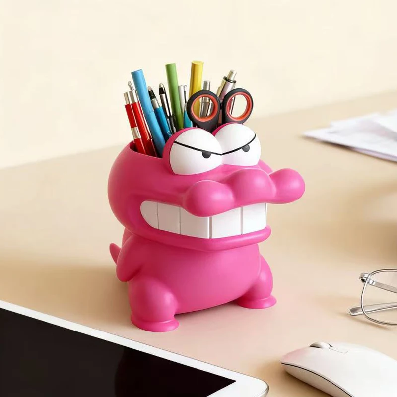 Cute Crocodile Pen Holder Home Pen Cylinder Storage Ornament Office Desktop Decoration Ornaments Commemorative Gifts