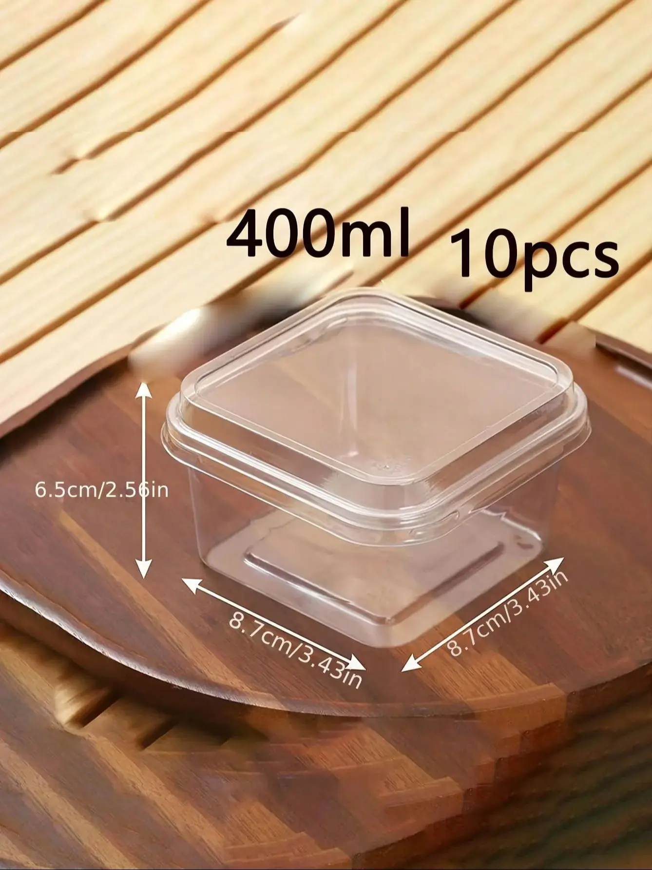 Tiramisu-Box Spezial Einweg Transparente Verpackungsbox Kuchenform Verpackungsaufkleber Quadratische Sojamilch-Dessertbox 10 Stück 400ml – Detail 9