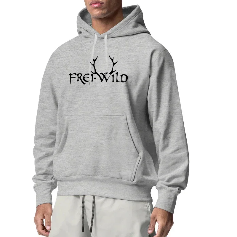 

Spring Autumn Freiwild Letter Printed Classic Hoodie Outdoor Hooded Sweatshirts Graphic Long Sleeve Casual Pullovers Hooded Tops