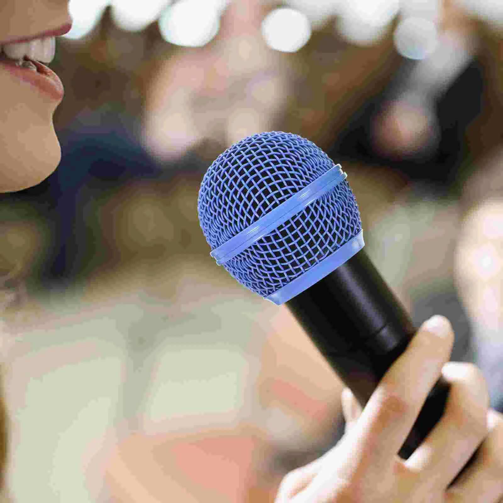 

4 Pcs Replacement Head Colors Microphone Grille Mesh Wireless Microphones Supplies