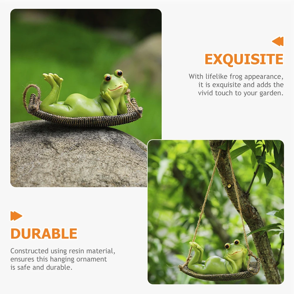 

Resin Animal Sculptures Frog Themed Gifts Decoration Frogs Figures Carving Figurine Outdoor Hanging Garden Ornament