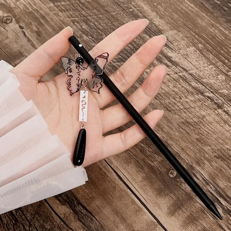Chinese Style Black Wooden Hairpins Artist Updo Insert Tapered Hairside Chopsticks Ponytail Holder Wholesale DIY Chignon Finding view 4