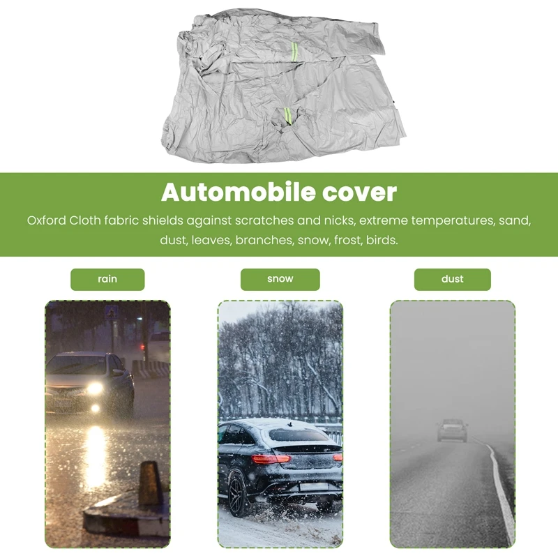 Car Cover Waterproof All Weather UV Protection Sedan Cover Universal Fit Outdoor Full Car Cover