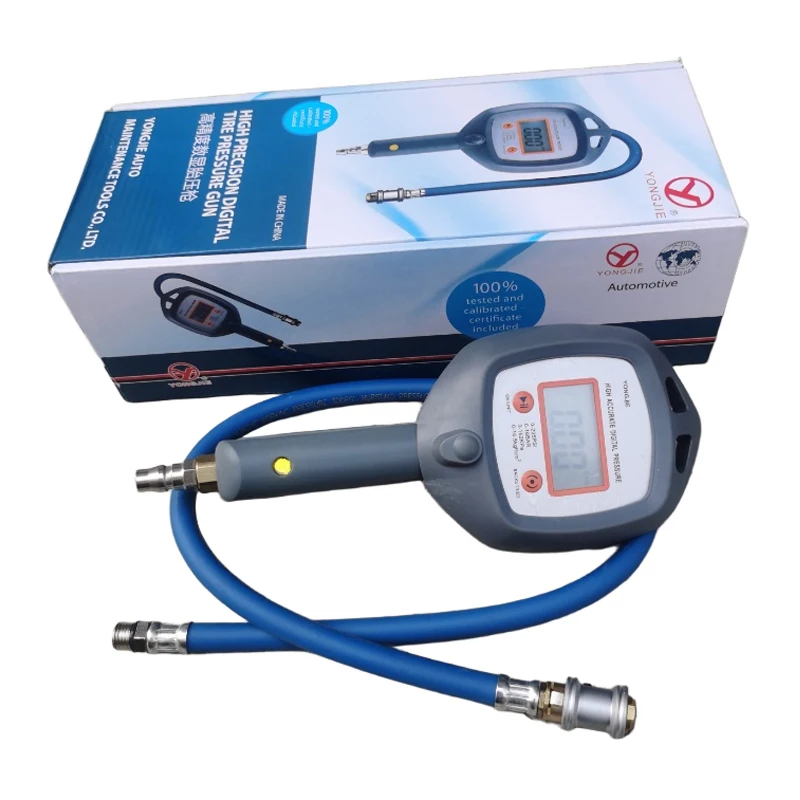 

With Inflator Hose Nozzles Car Tester Tire Pressure Gauge 0-235Psi 0-16Bar Monitor Inflation Gun Motorcycle Bike Tyre Manometro