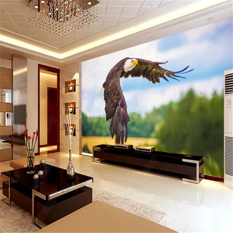 Modern Western European Eagle Pictures Wallpaper for Living Room TV Sofa Background Wall Papers Home Decor Mural Papel De Parede