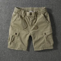 Summer Men's Cargo Shorts Cotton Shorts Korean Fashion Khaki Short Pants Harajuku Men's Clothing Hot Sales Casual Sweatpants