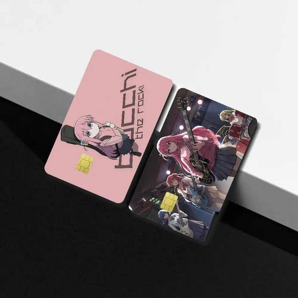 Anime Bocchi The Rock Credit Card Skin Stickers Matte Anti Scratch Suitable For VISA Card Bus And Subway Contactless IC Cards