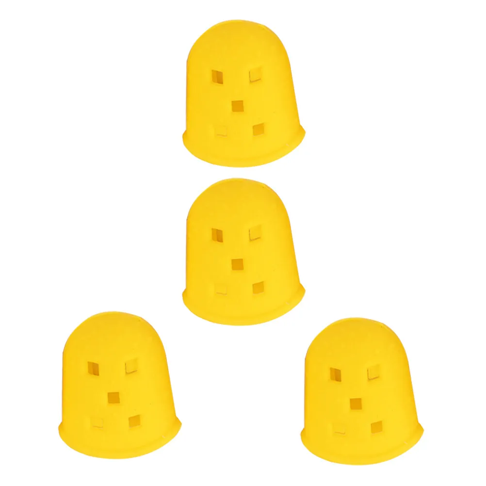 4Pcs Silicone Guitar Finger Guards Fingertip Protectors for String Instruments Ukulele Mandolin Banjo Beginners Adults Women Men