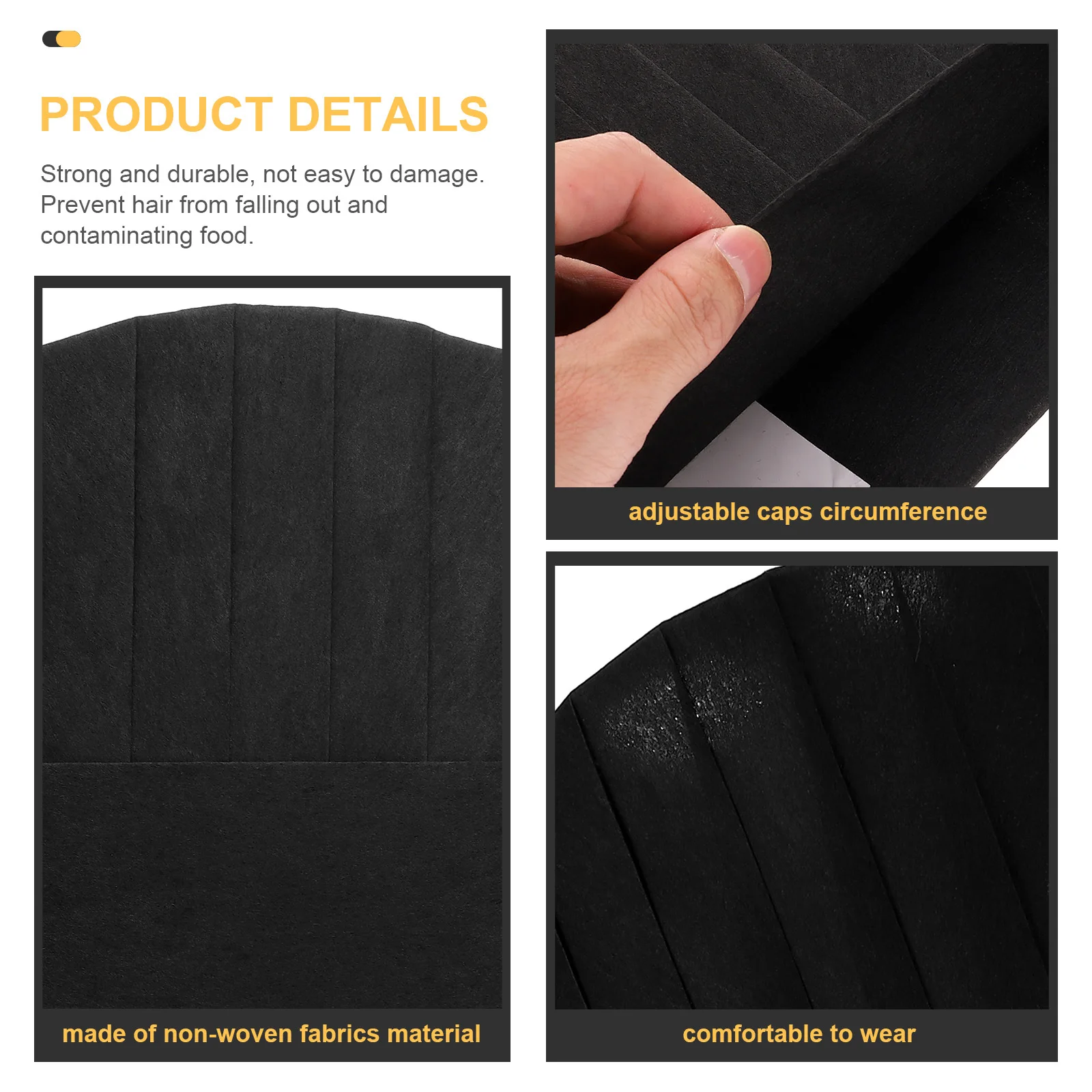 10 Stück verstellbare Einweg-Kochmützen aus Vliesstoff, Catering-Hüte, Kochen, Küche, Arbeitsmütze, Restaurantuniform, Einweg-Kochmütze